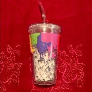Ink and Paint Colorful Tumbler with Straw